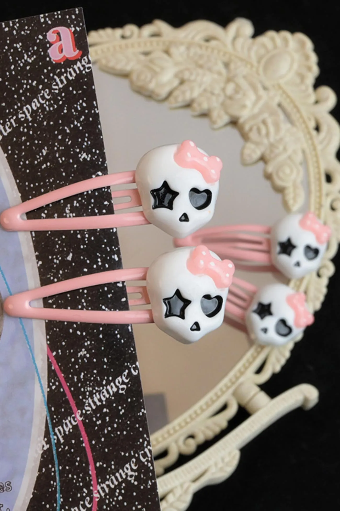 Pink Skull Hairpin