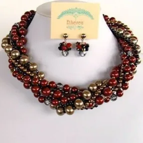 Pinot: 17” Multi Strand Pearl Necklace