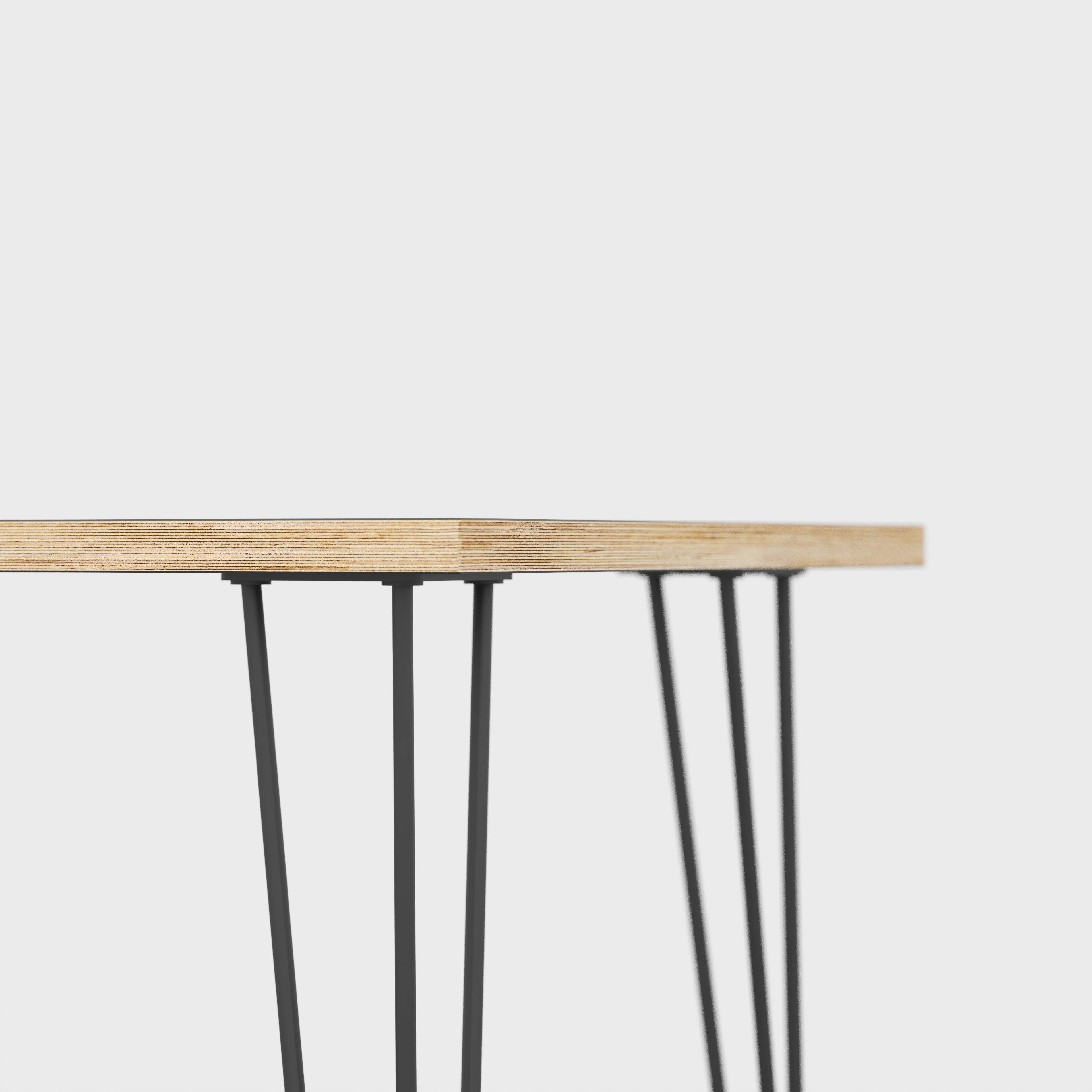 Plywood Table with Black Hairpin Legs - Formica Night Sea Blue - 1600(w) x 800(d)