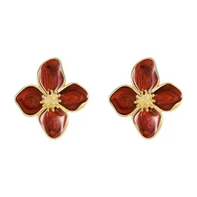 Pre Order:  Glazed 3D Flower Earrings