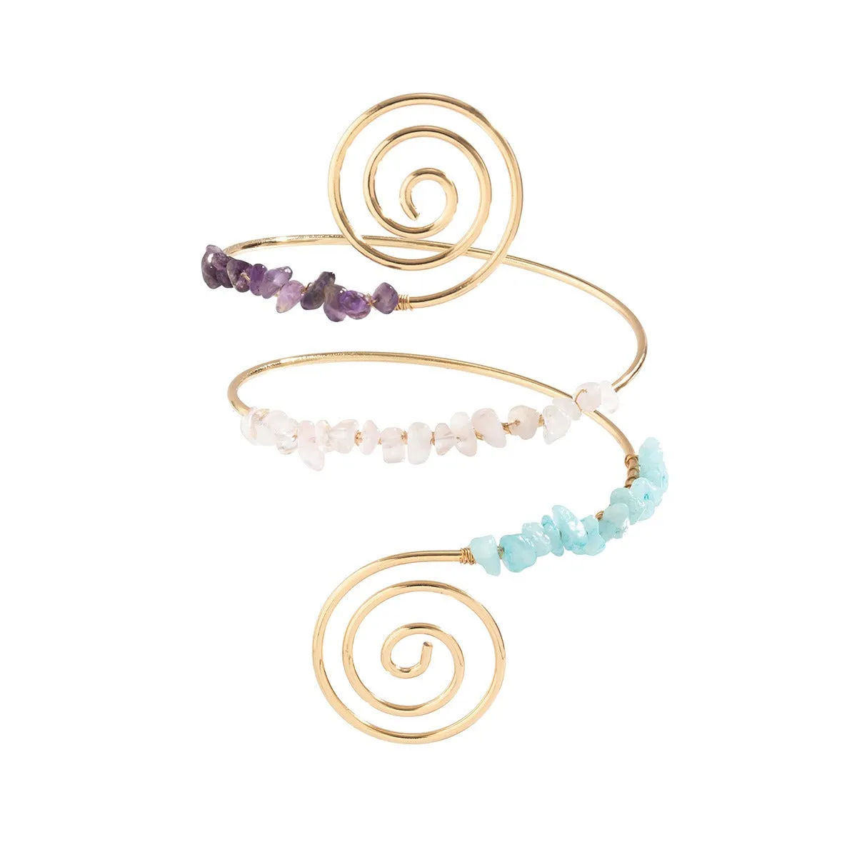 Pre Order:  Tribal Style Beaded Spiral Arm Bracelet