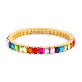 Rainbow Baguette Beaded Bracelet