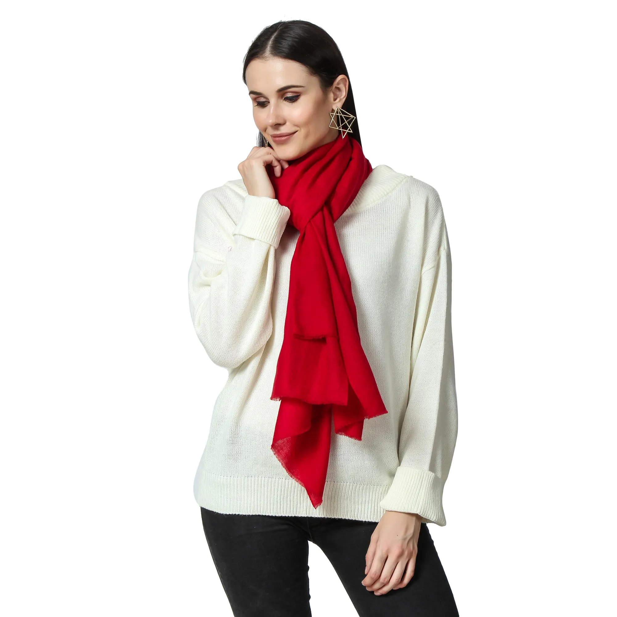 Red Cashmere Scarf