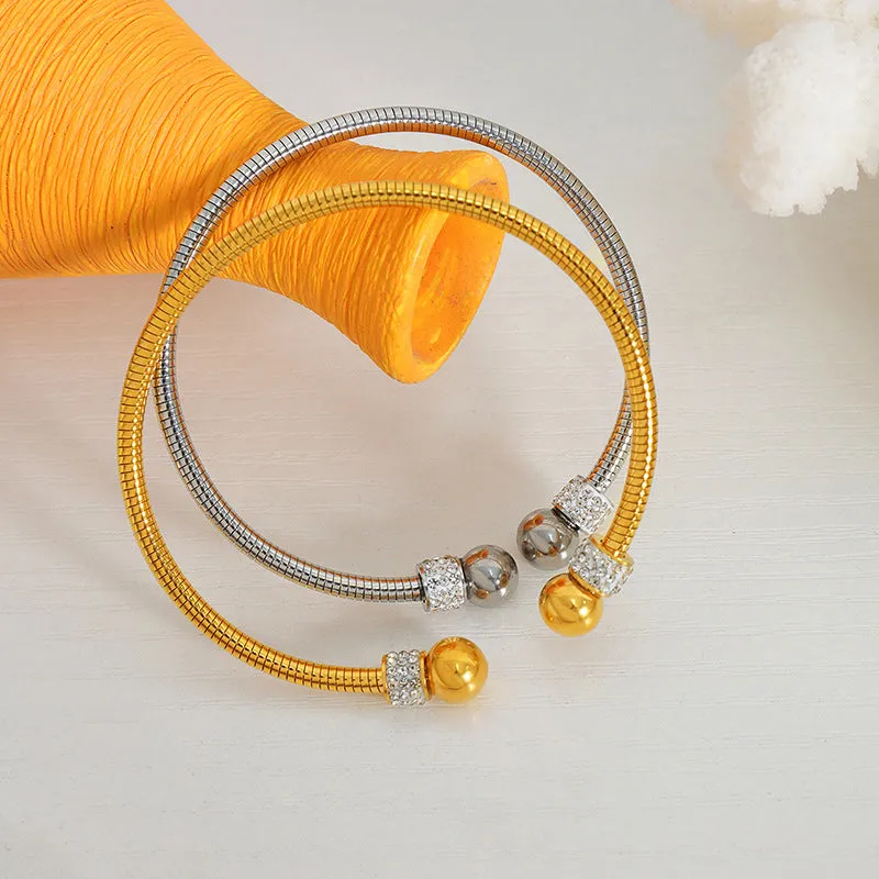 Round Bead Bangle