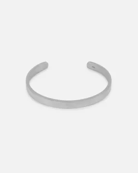 Saint Morta 6mm Adjustable Open Cuff Bracelet White Gold