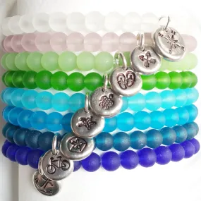 Sea Glass Bracelet | Choose Your Color and Image