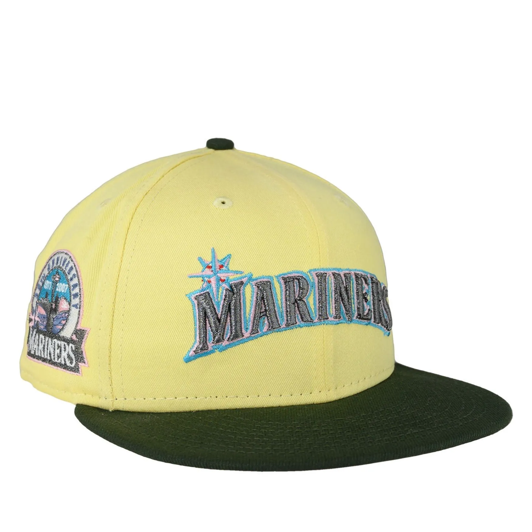 Seattle Mariners Soft Yellow/Dark Seaweed 30th Anniversary New Era 59FIFTY Fitted Hat