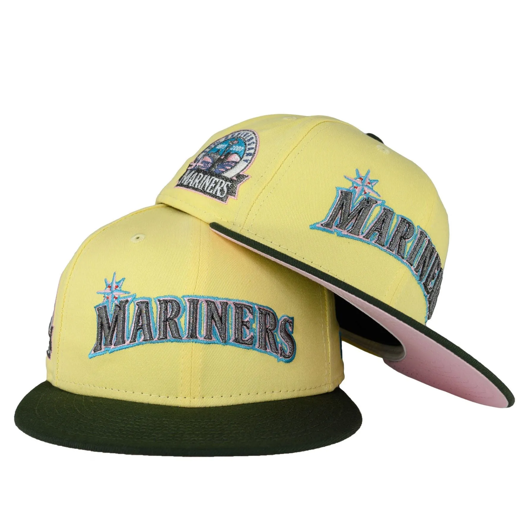 Seattle Mariners Soft Yellow/Dark Seaweed 30th Anniversary New Era 59FIFTY Fitted Hat