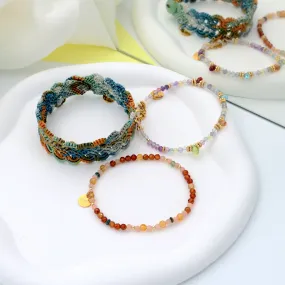 Set of Three Bohemia fluorite Alxa Manual preparation Bracelet 3 Piece Crystal Jewelry Bracelet