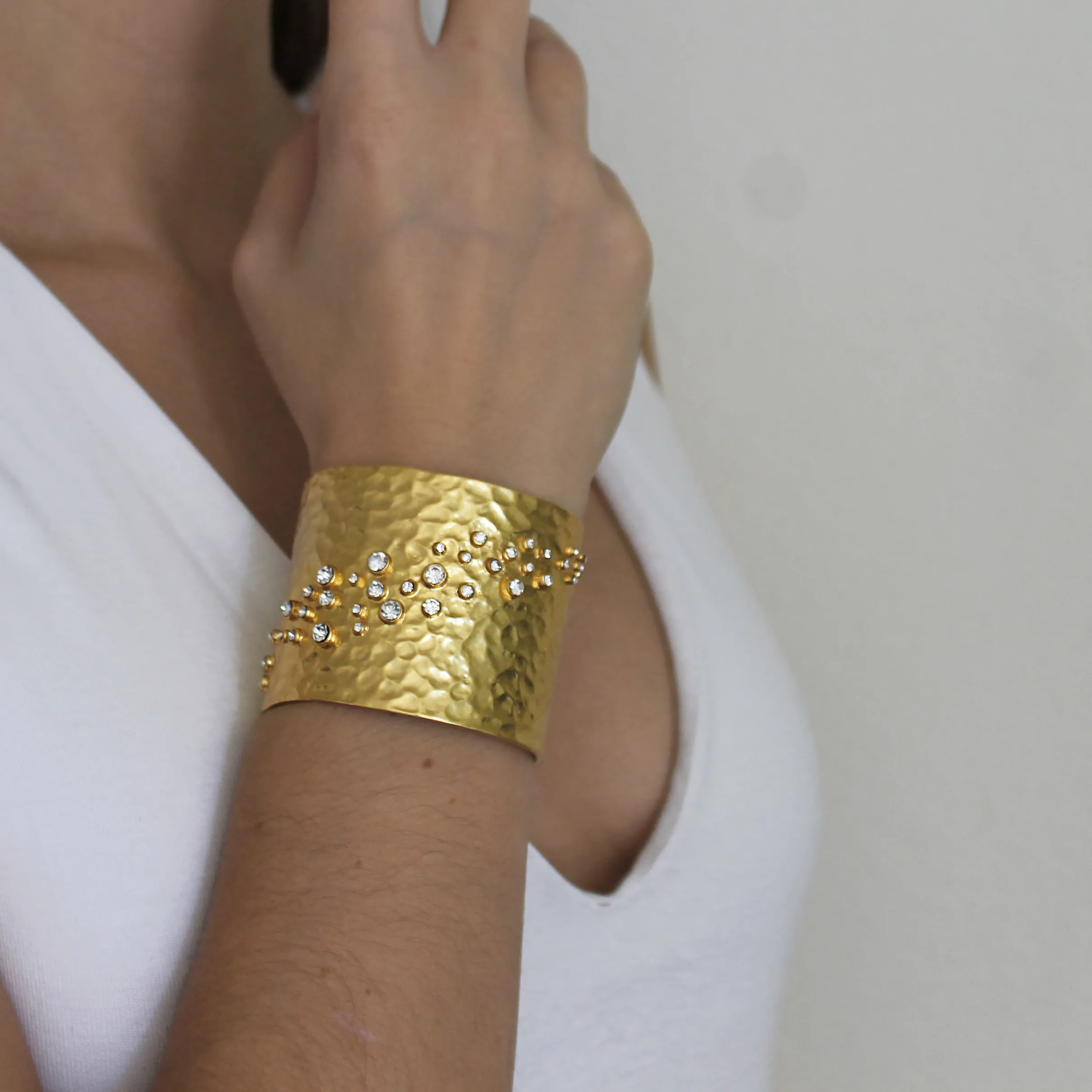 Shimmering Wrist Cuff Bracelet