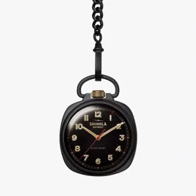 Shinola Elijah McCoy 45MM Mechanic Pocket Watch Stainless Steel Gift Set LIMITED EDITION