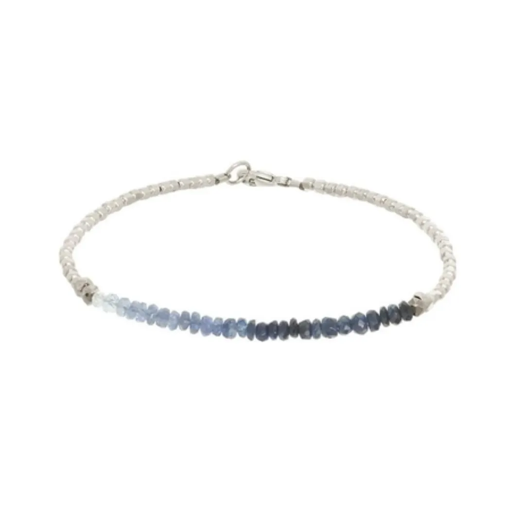 Silver Sapphire Fade Bracelet