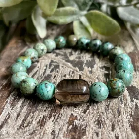 Smoky Quartz   African Turquoise