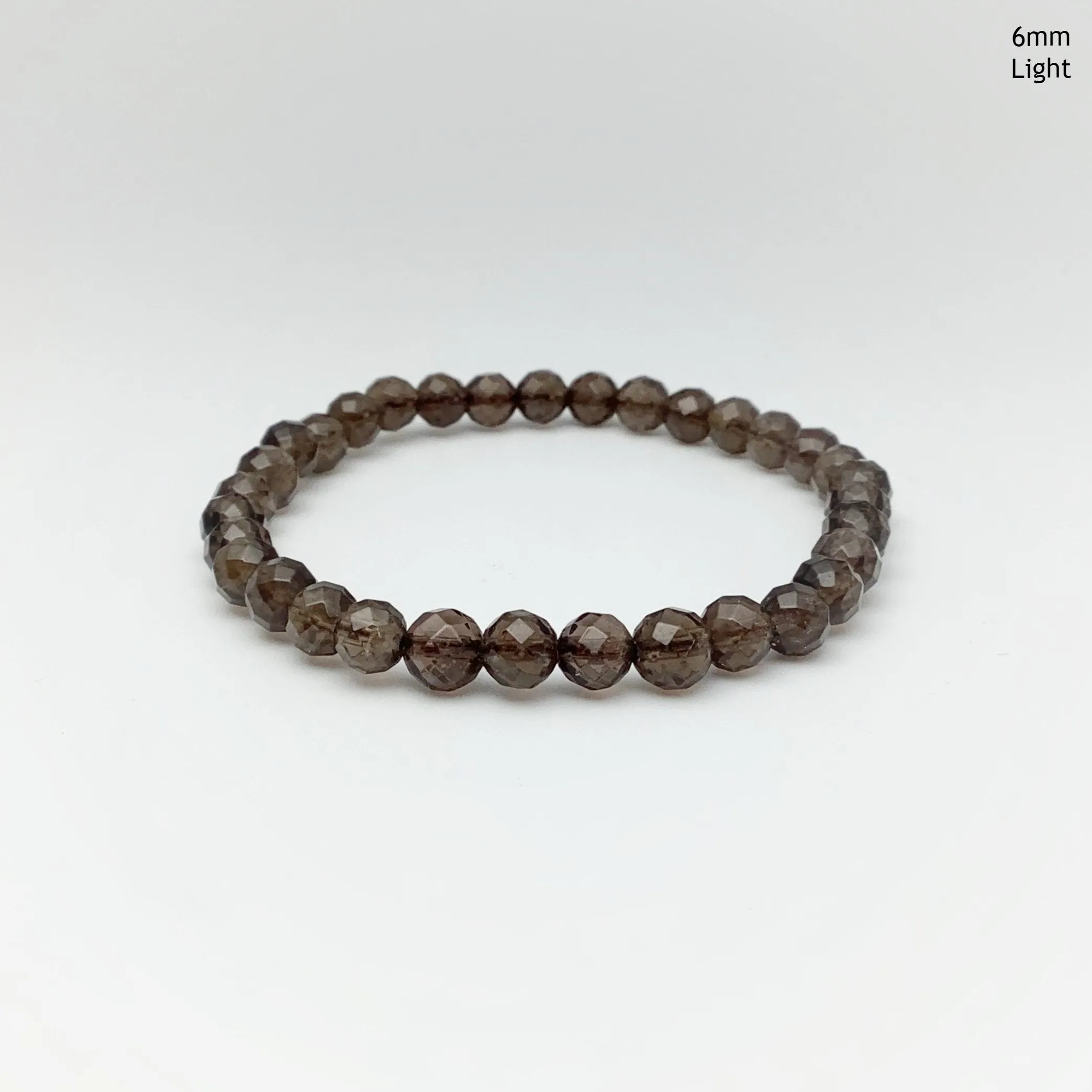 Smoky Quartz Faceted Beaded Bracelet