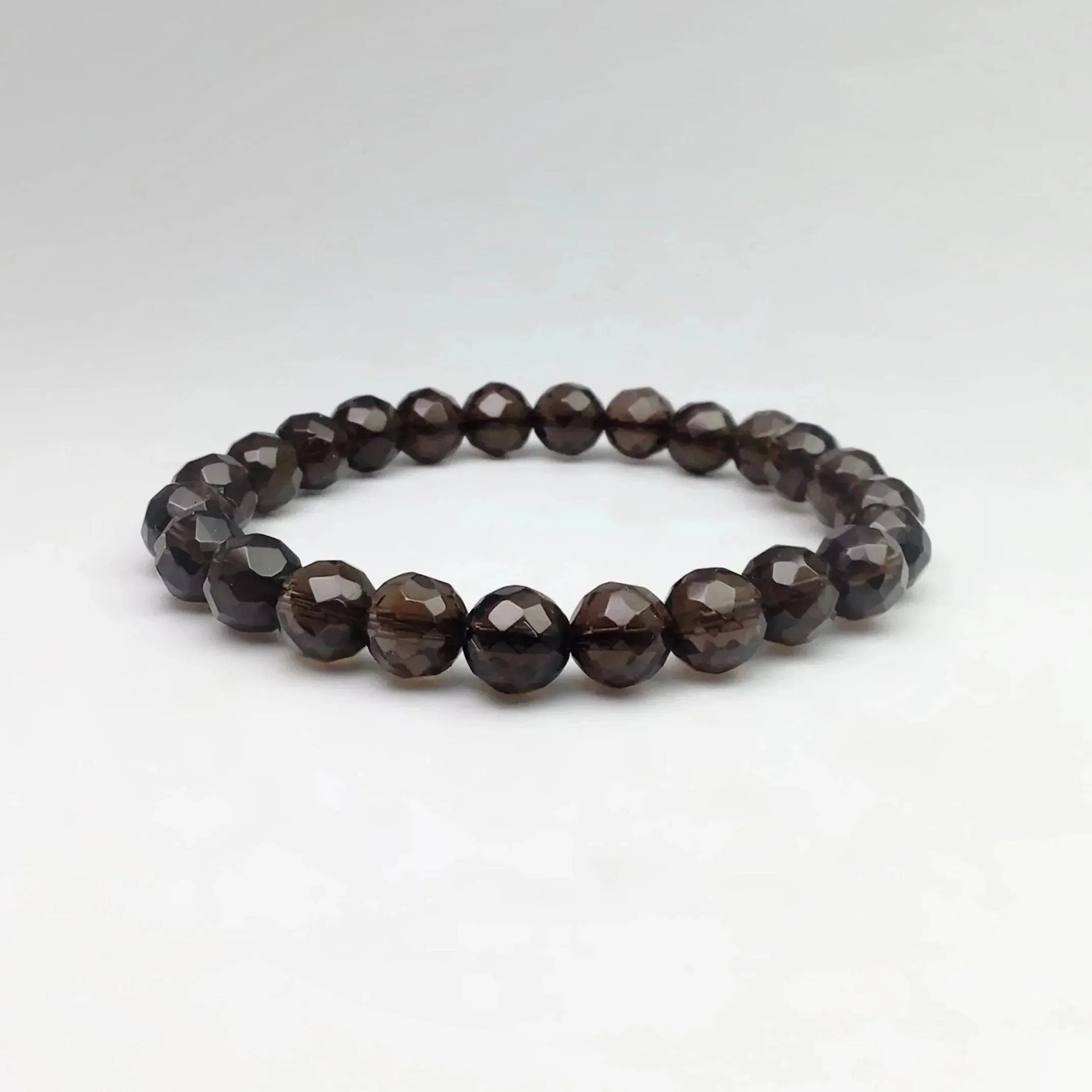 Smoky Quartz Faceted Beaded Bracelet