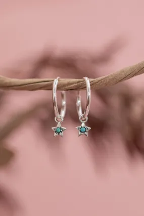 Starry Charm Hoops