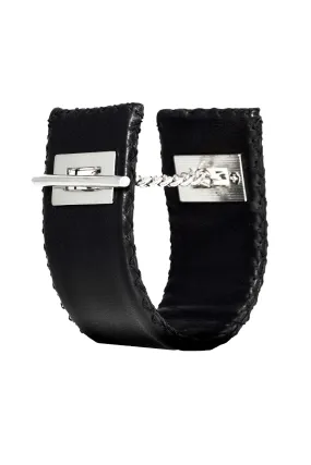 Stitched Leather Cuff Bracelet