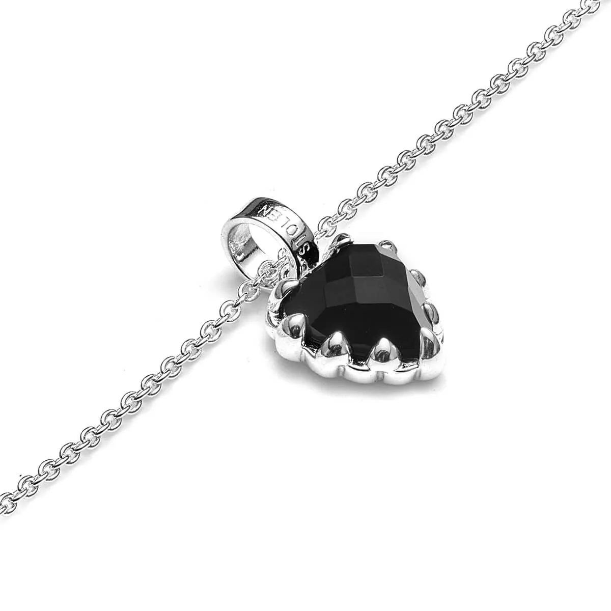 Stolen Girlfriends Club Mini Love Claw Necklace - Silver & Onyx