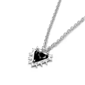 Stolen Girlfriends Club Talon Heart Necklace - Sterling Silver & Onyx