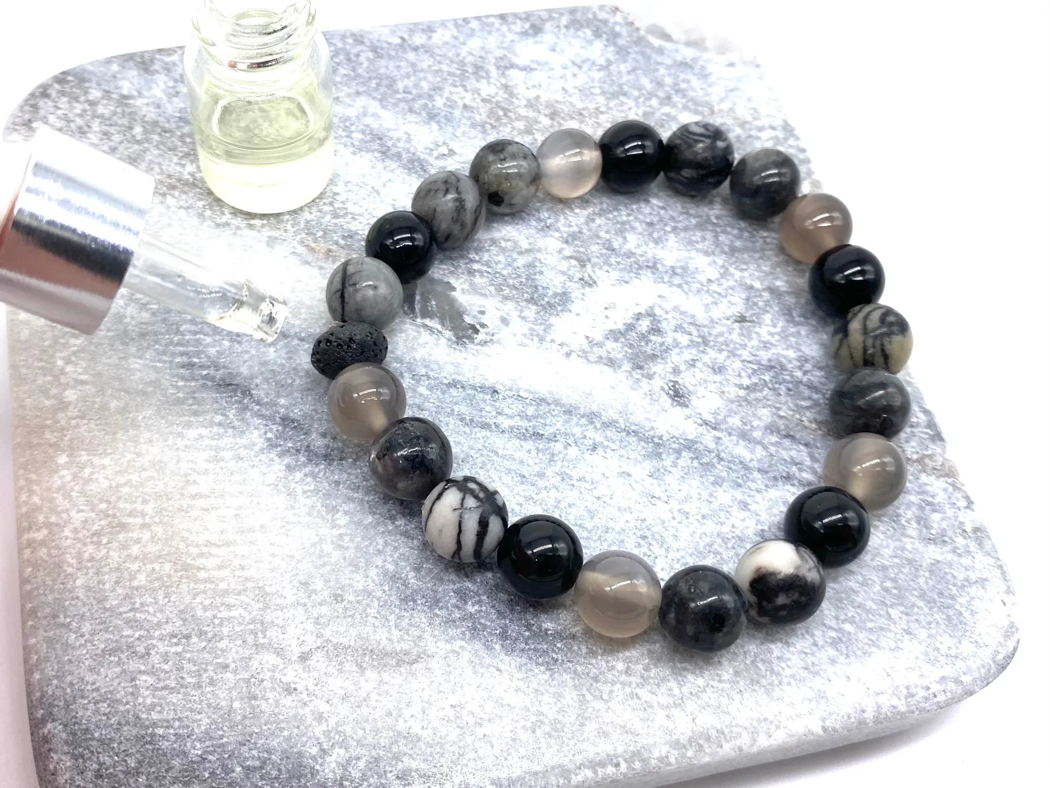 Strength Crystal Beaded Bracelet - Aromatherapy Bracelet