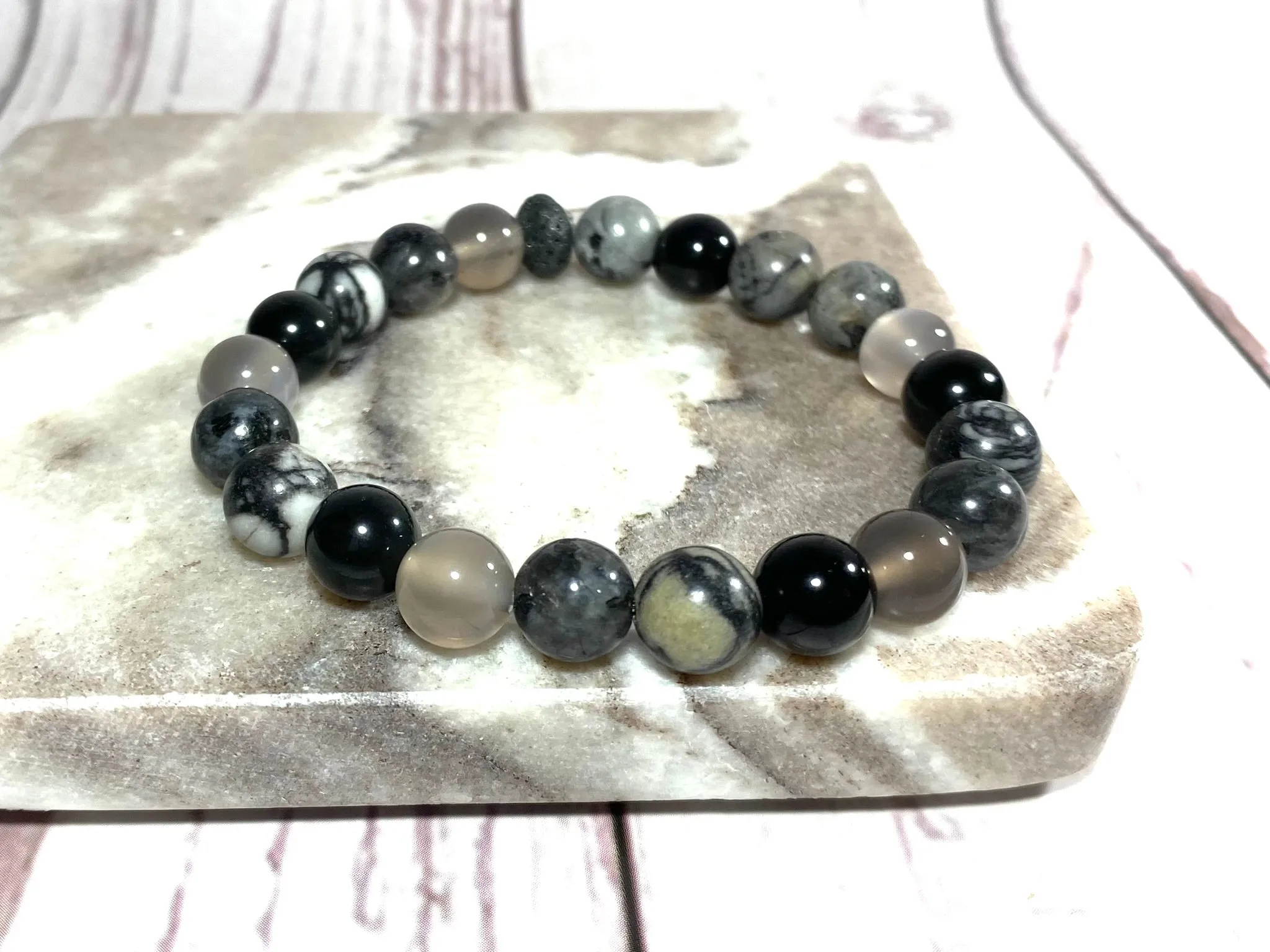 Strength Crystal Beaded Bracelet - Aromatherapy Bracelet