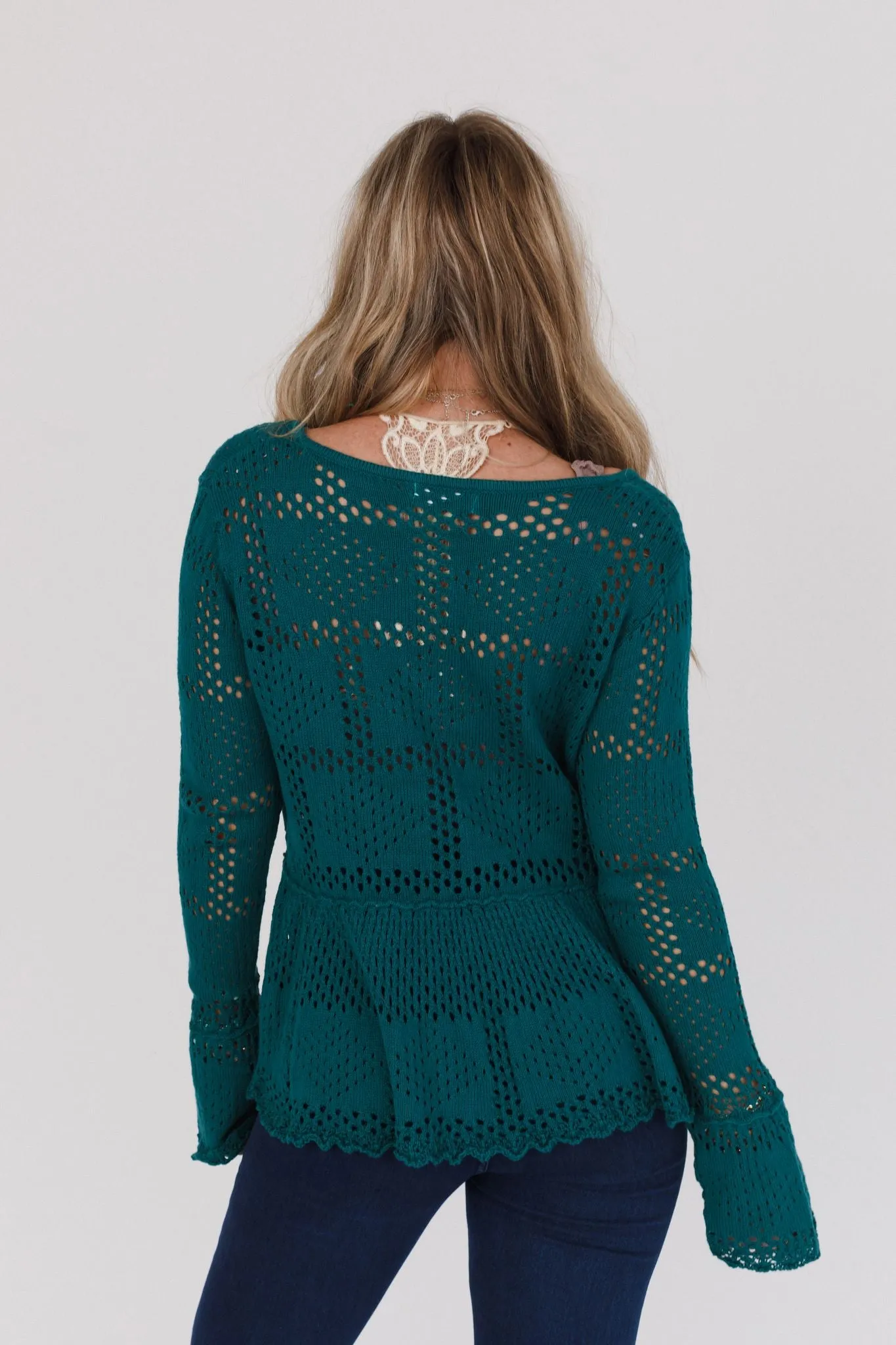 Toluca Lake Peplum Top - Teal