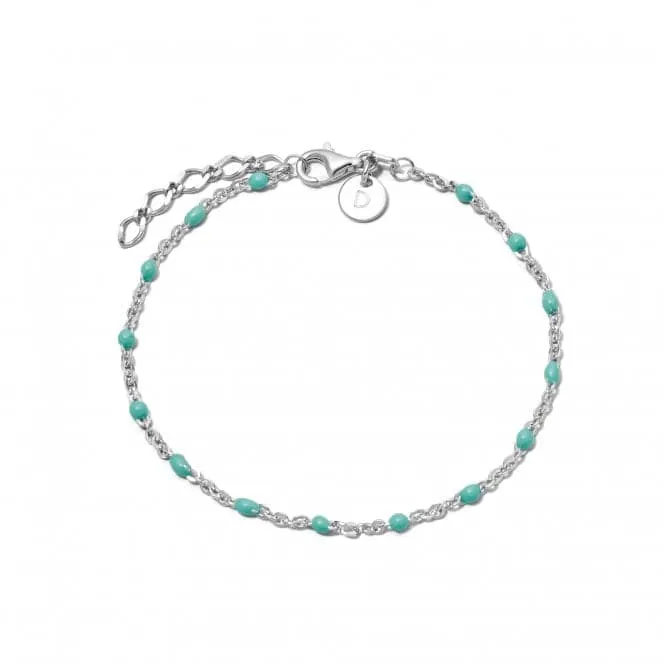 Treasures Turquoise Beaded Bracelet BBR02_SLV