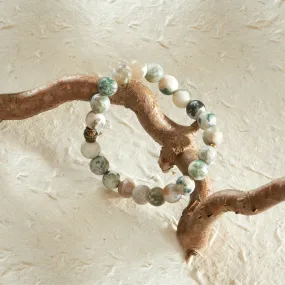 Tree Agate Stretchy Mala