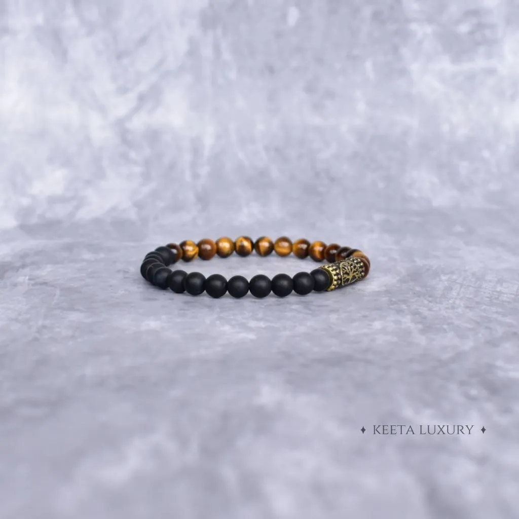 Tree Radiance - Tiger Eye & Black Onyx Bracelet