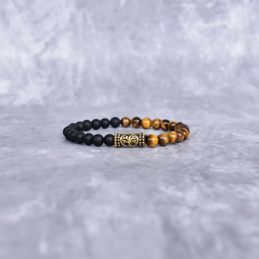 Tree Radiance - Tiger Eye & Black Onyx Bracelet