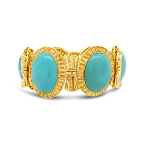 Turquoise & Gold Estate Bracelet