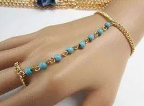 Turquoise Beaded Body Jewelry Bracelet