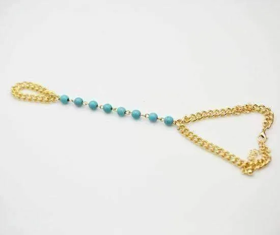 Turquoise Beaded Body Jewelry Bracelet