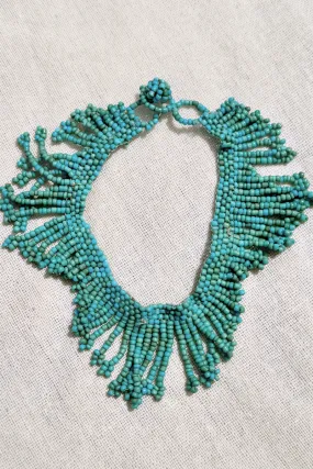 Turquoise Ocean Wave Beaded Anklet