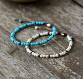 Turquoise rope braided bracelet