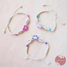 Twinkle Plumeria Purple Friendship Bracelet