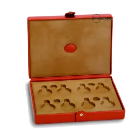 UNDERWOOD (LONDON) - 8-Unit Leather Pocket Watch Box | UN280/TAN