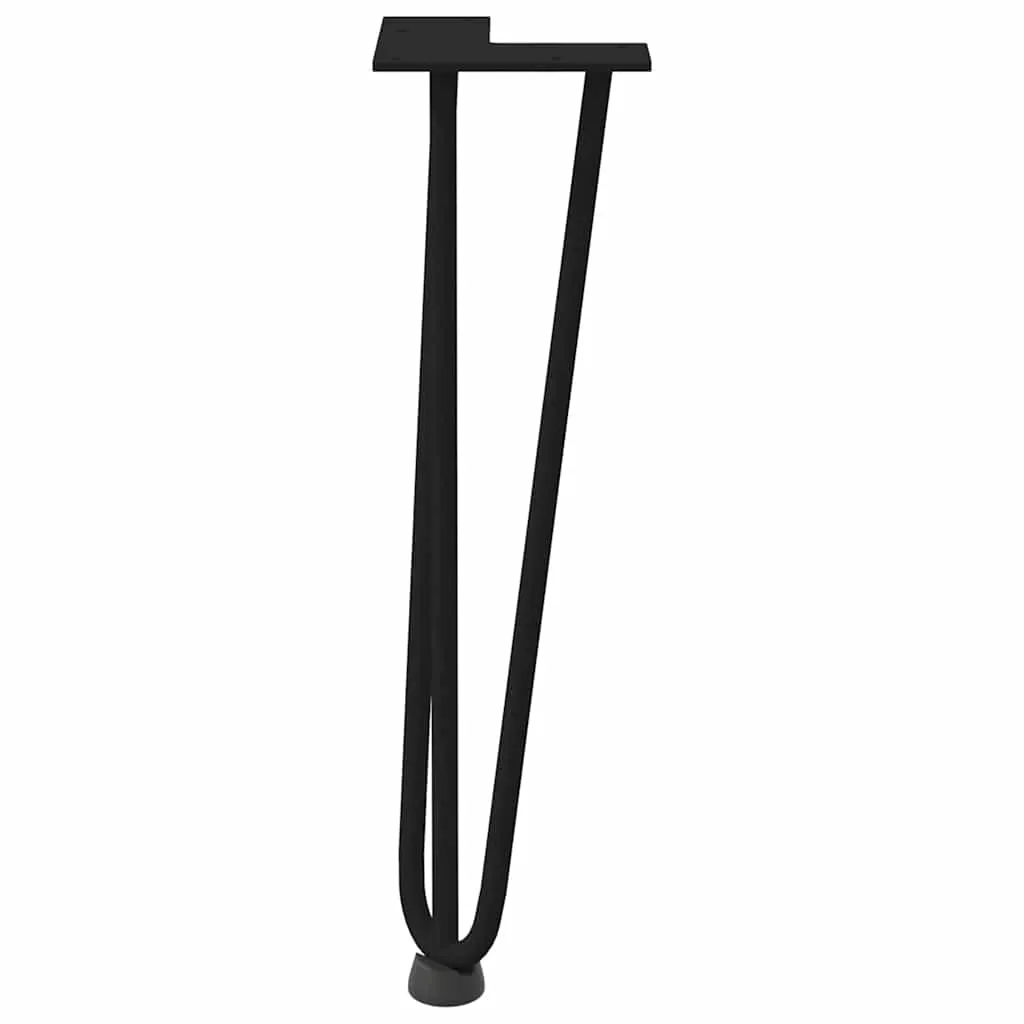 vidaXL Hairpin Table Legs 4 pcs Black 42 cm Solid Steel