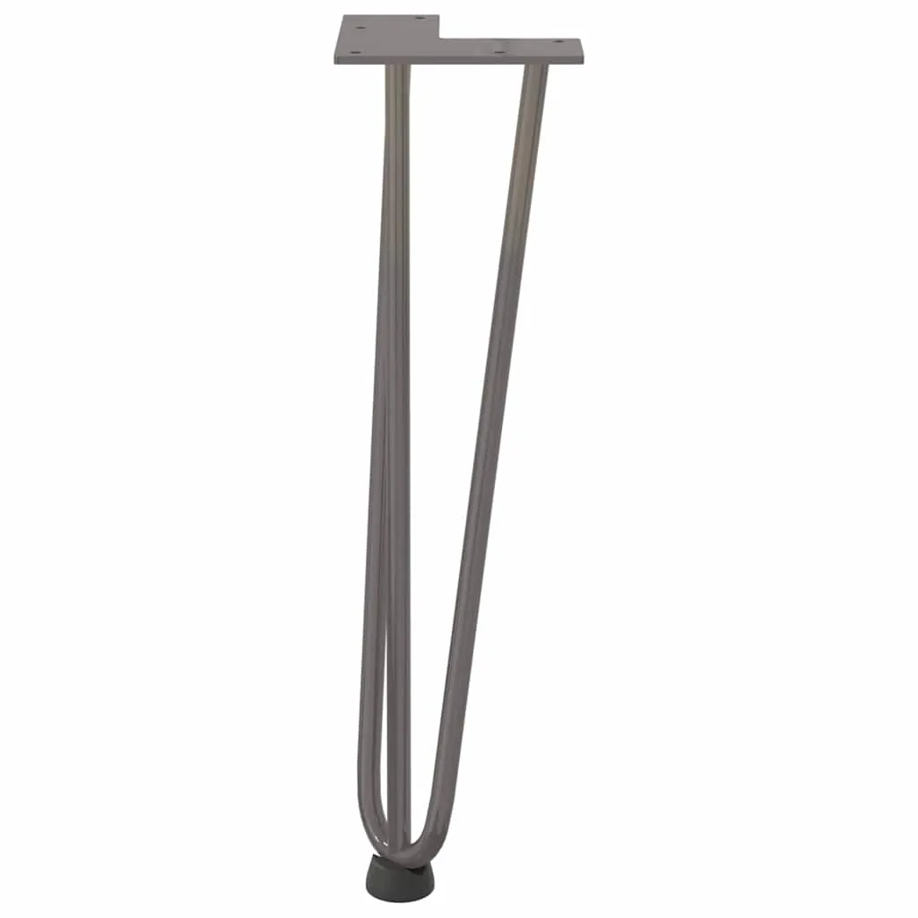 vidaXL Hairpin Table Legs 4 pcs Natural Steel 42 cm Solid Steel