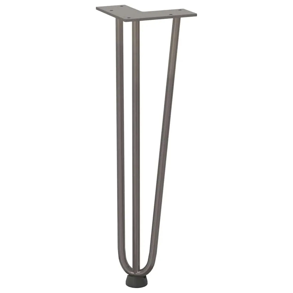 vidaXL Hairpin Table Legs 4 pcs Natural Steel 42 cm Solid Steel