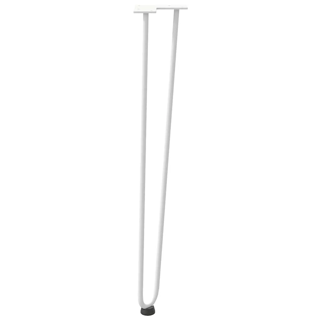 vidaXL Hairpin Table Legs 4 pcs White 72 cm Solid Steel