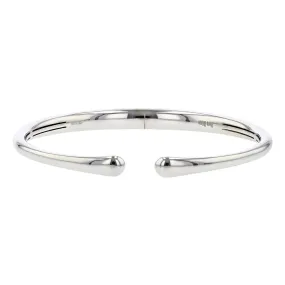 White Gold Hinged Cuff Bracelet