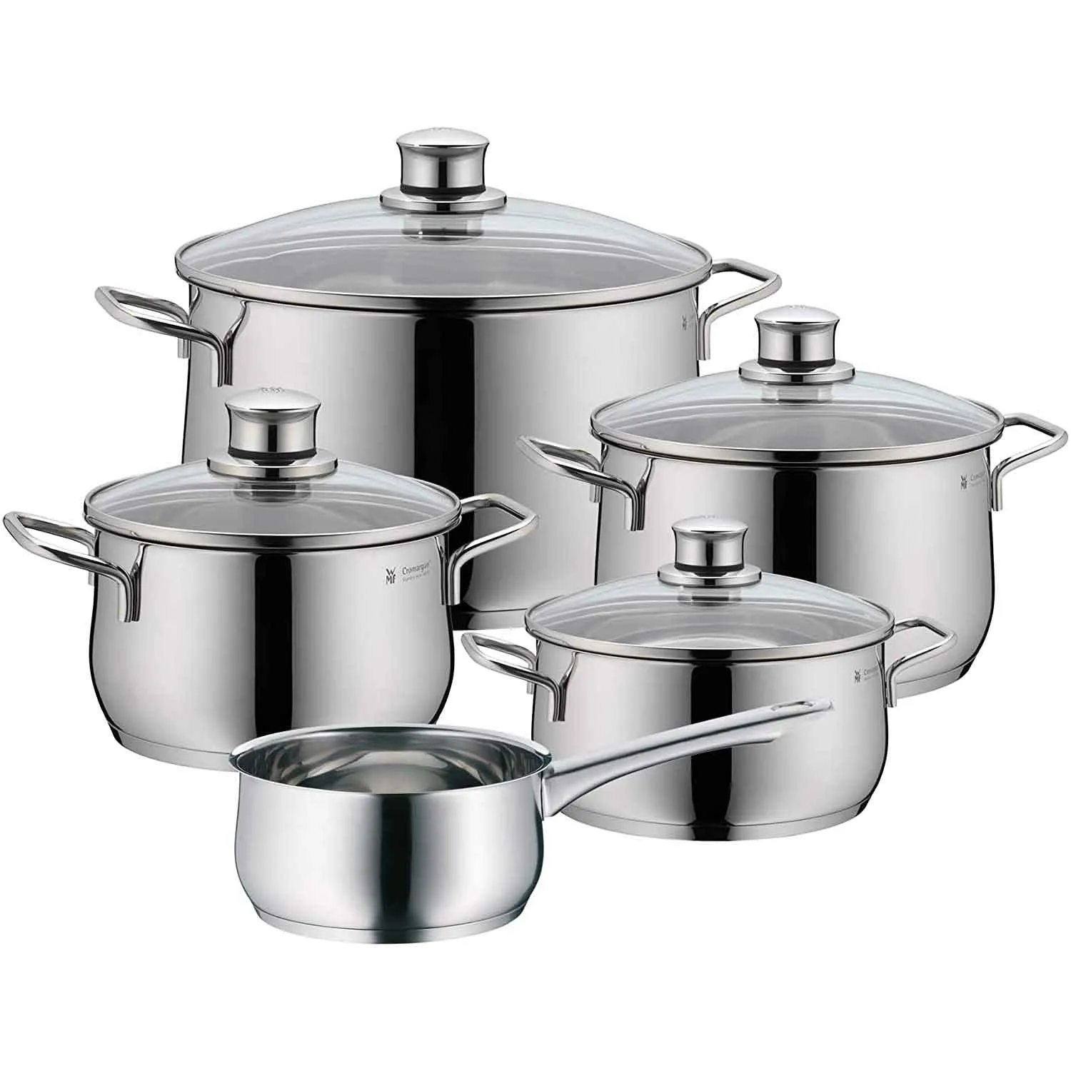 WMF Diadem Plus Set Batteria Pentole 5 Pezzi Acciaio Inox Induzione