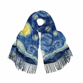 Women's Van Gogh Starry Night Warm Scarf